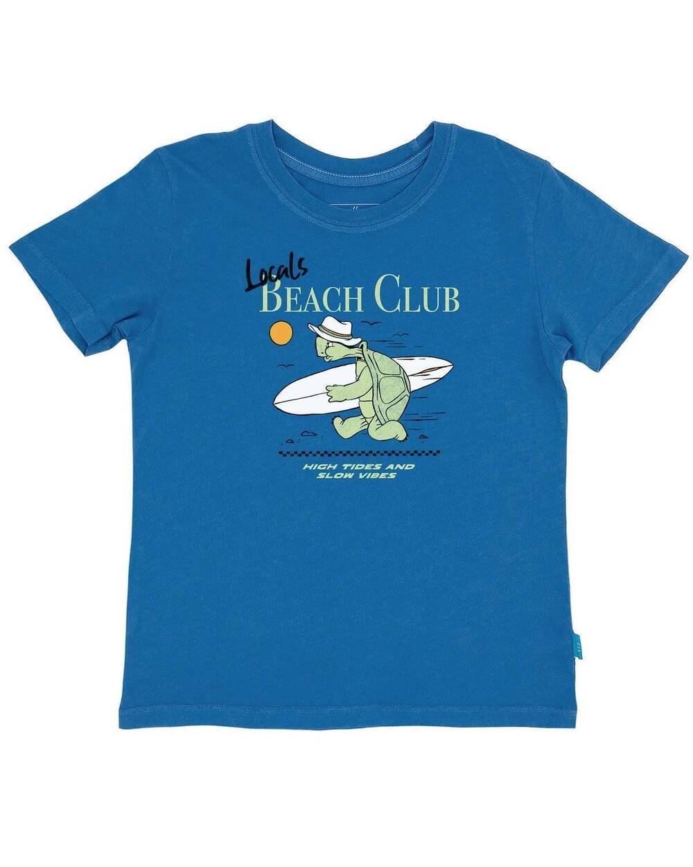 NEW FEATHER 4 ARROW kids' local's beach club vintage tee in blue